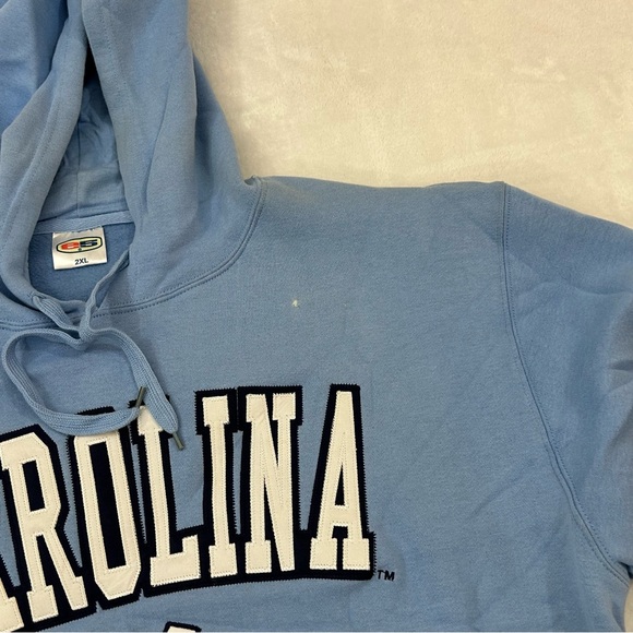 North Carolina NC Tar Heels Powder Blue Embroidered Logo Hoodie Sweatshirt Mens - Picture 11 of 14